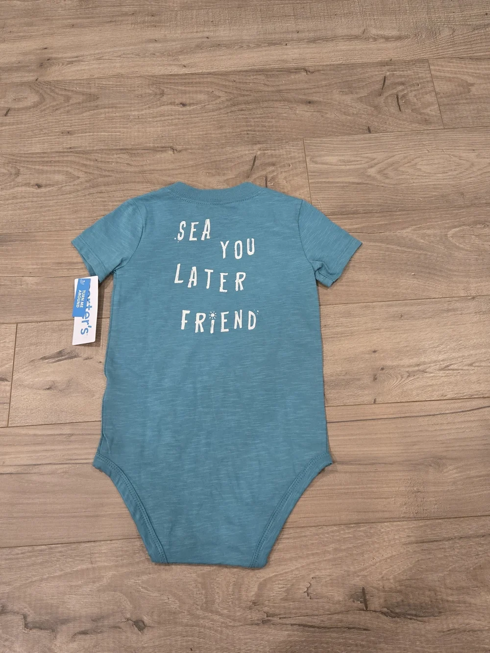 🌻 NWT Carter's Baby Boy Sea You Later Friend Teal Bodysuit - 24M